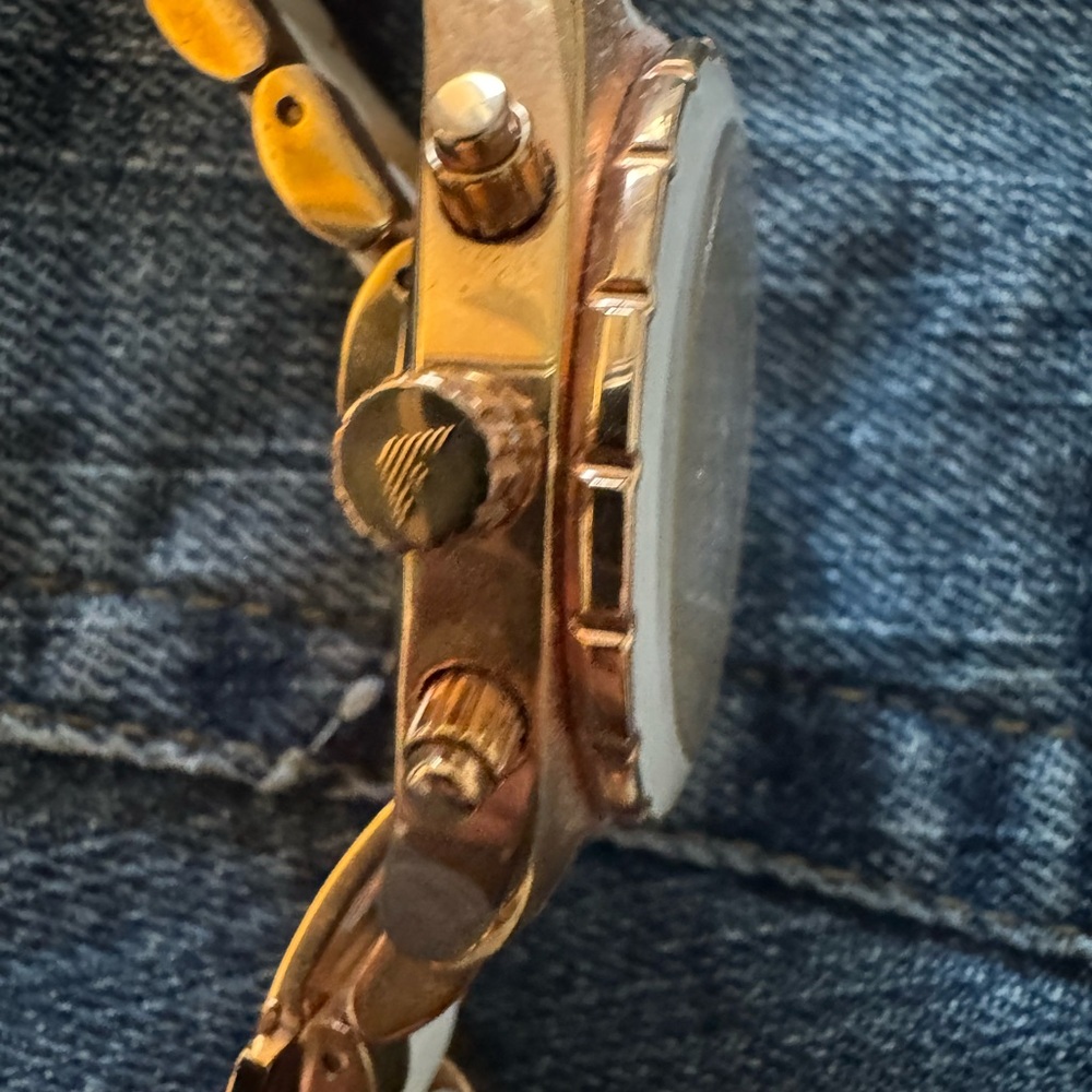 Emporio Armani rose, gold, and white watch - Picture 9 of 13